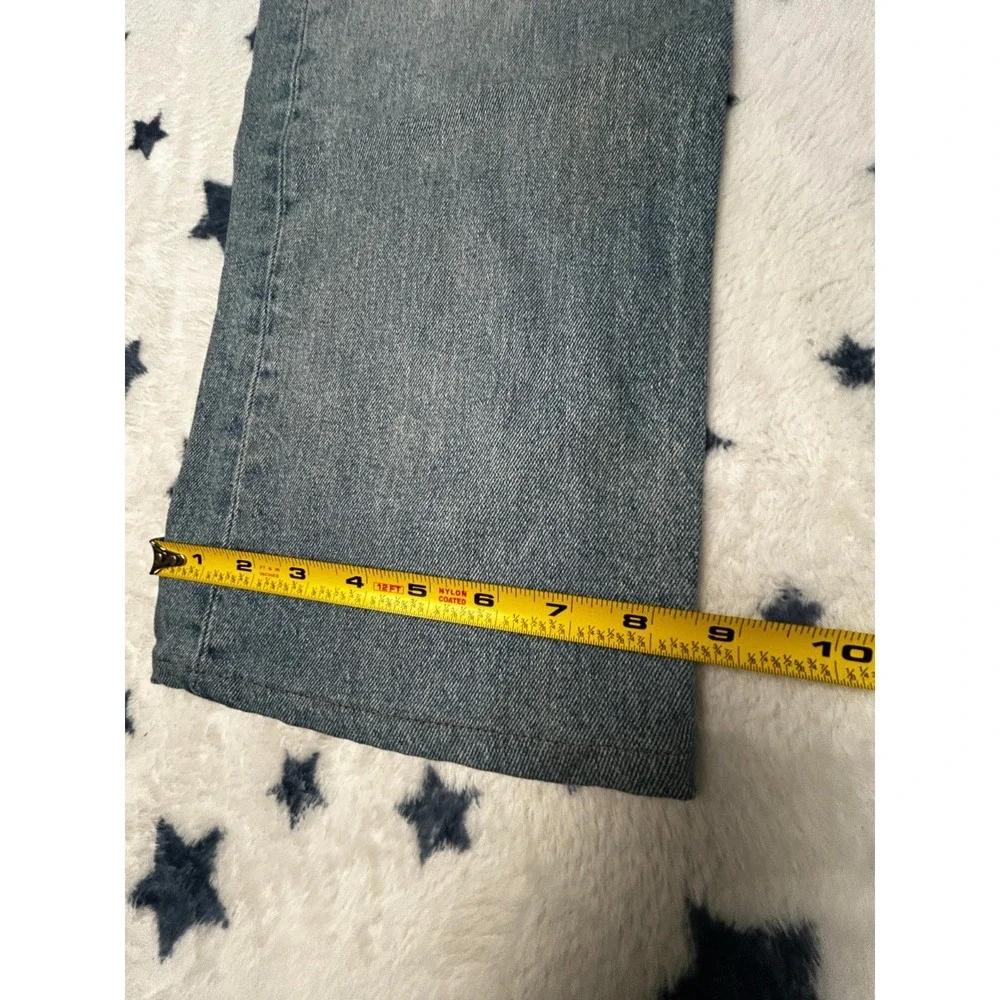 Levi's 501 Mens 34x34 Light Wash Straight Leg Button Fly Denim Jeans